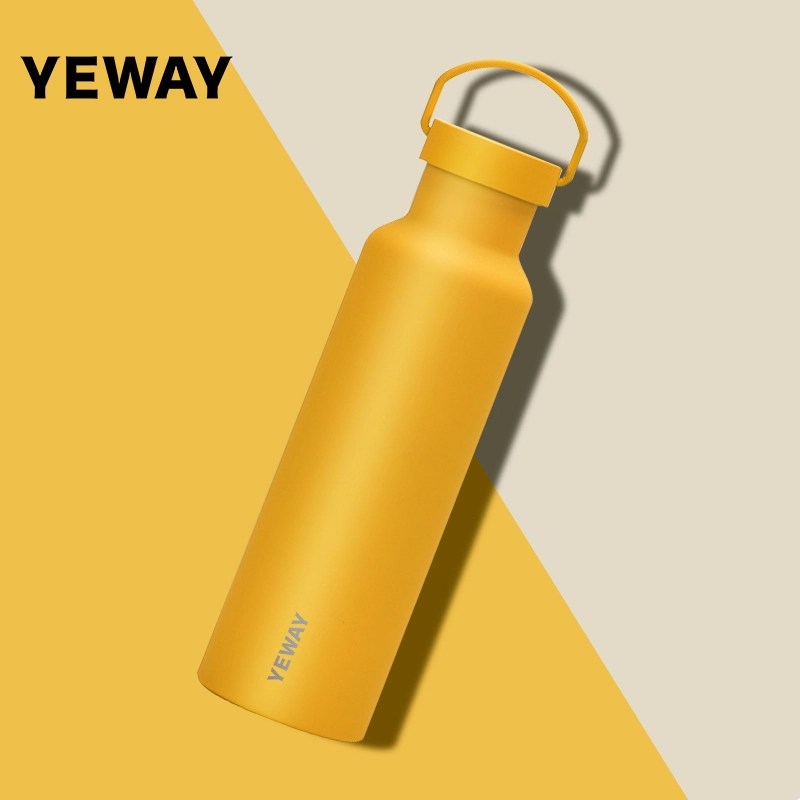 Eco-friendly bamboo lid vacuum flask for retail brands, promotional gifts and private label drinkware collections