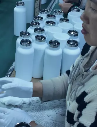 Bulk stainless steel drinkware production and quality control process