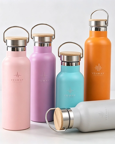 Custom logo printing and laser engraving options for private label stainless steel water bottles