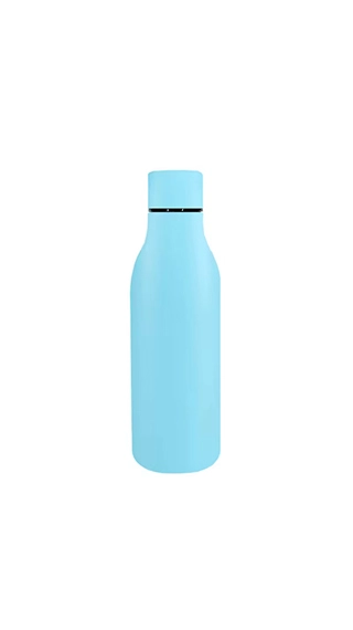 Blue double wall insulated metal water bottle for private label brands