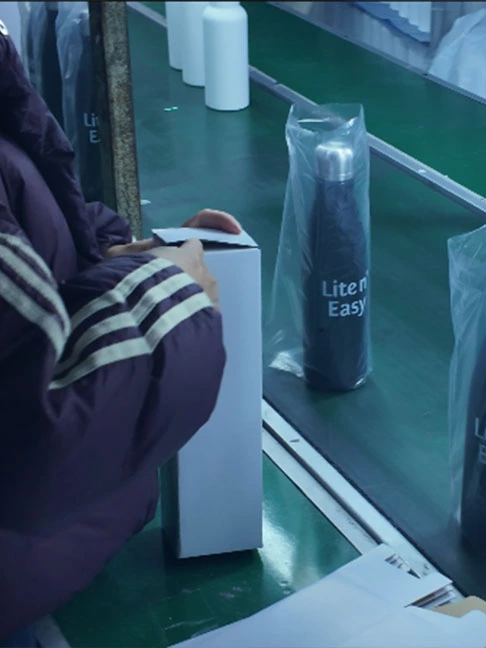 Food grade packaging system for stainless steel drinkware OEM and wholesale production ensuring safe export ready delivery for global brands