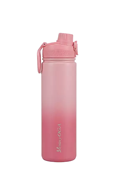 custom insulated stainless steel water bottle gradient powder coated finish laser engraving