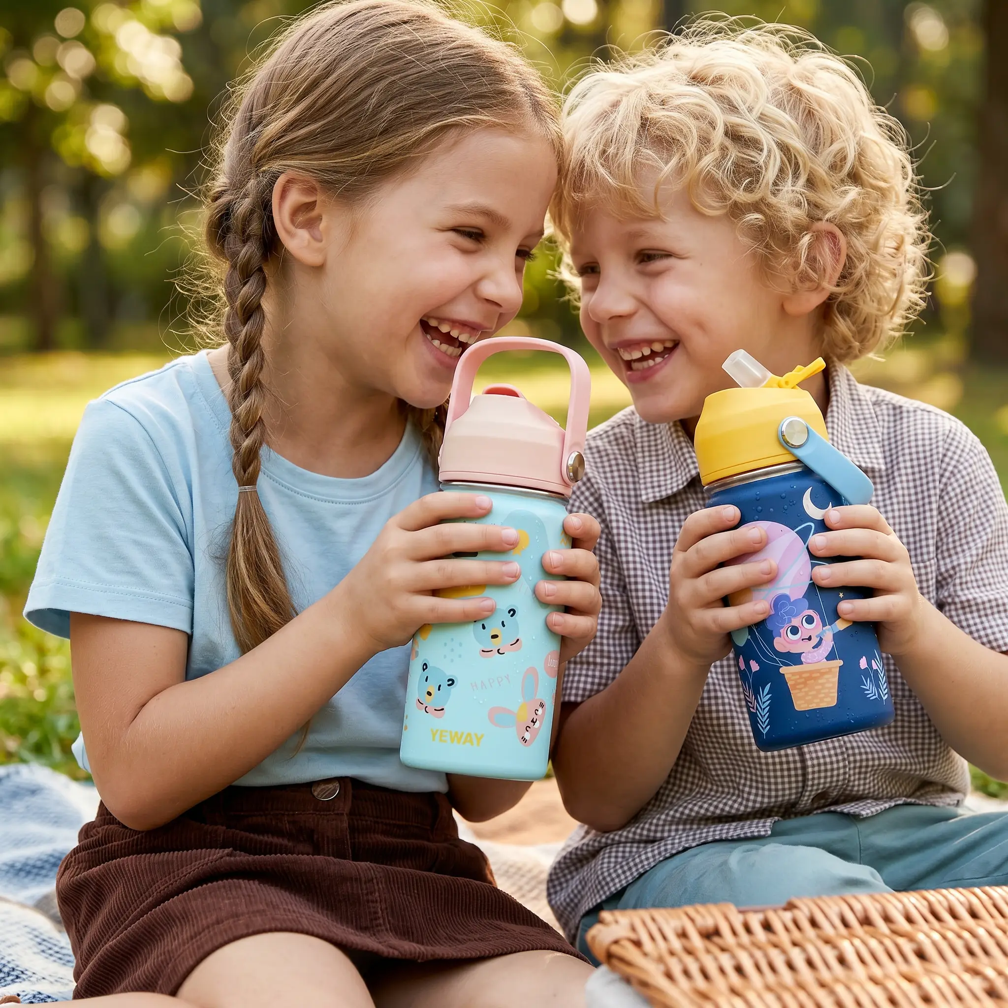 BPA-free Stainless Steel Kids Water Bottle Samples for School Age Children