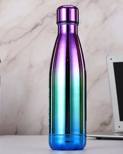 Approved sample standard locked for mass production of stainless steel cola shape water bottles