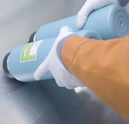 Manual surface defect inspection for custom stainless steel drinkware bottles