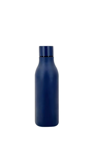 Dark blue insulated metal drink bottle for distributors and retailers
