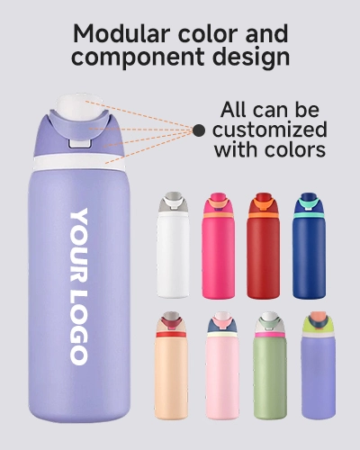 Modular Color Custom FreeSip Water Bottle OEM Brand Private Label Drinkware System