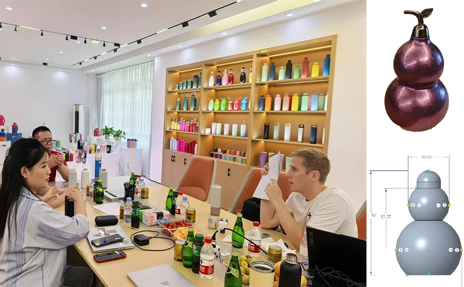 OEM stainless steel water bottle product engineering and structural development