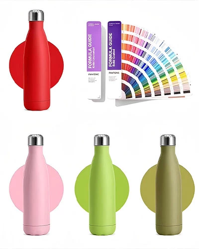 Pantone color matching and surface finish control for custom cola shape water bottles