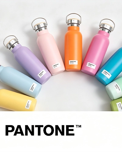 Pantone color matching service for custom stainless steel insulated bottles with consistent brand color production