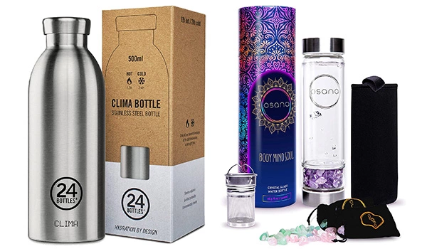 Private label stainless steel water bottle packaging for e-commerce and Amazon brands