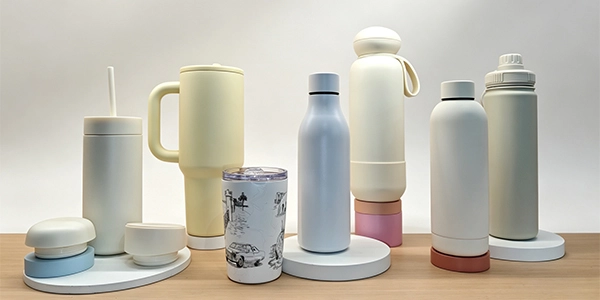 stainless steel drinkware product expertise with different bottle materials lids and surface finishes
