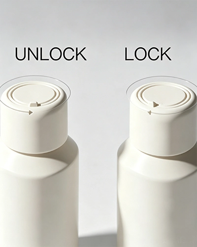 Twist-lock leakproof sports water bottle lid with secure locking mechanism