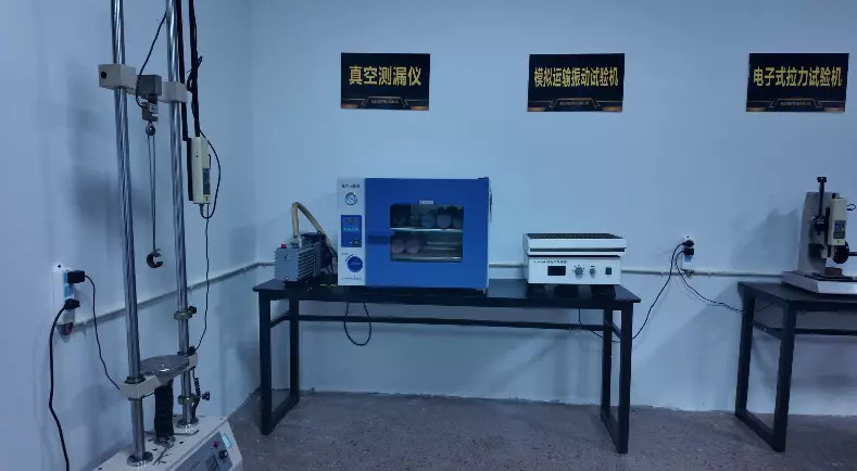Stainless steel water bottle quality control and leak testing laboratory