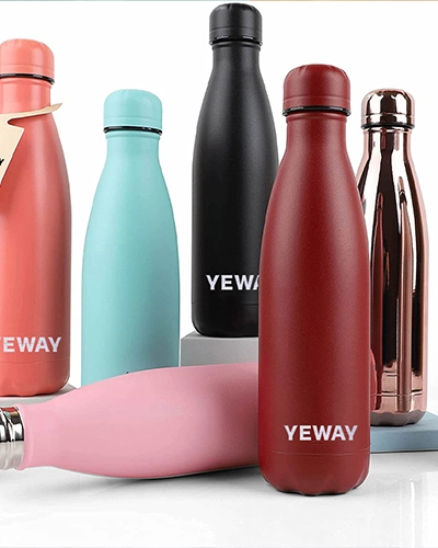 Cola shape stainless steel water bottles for wholesale and private label brands