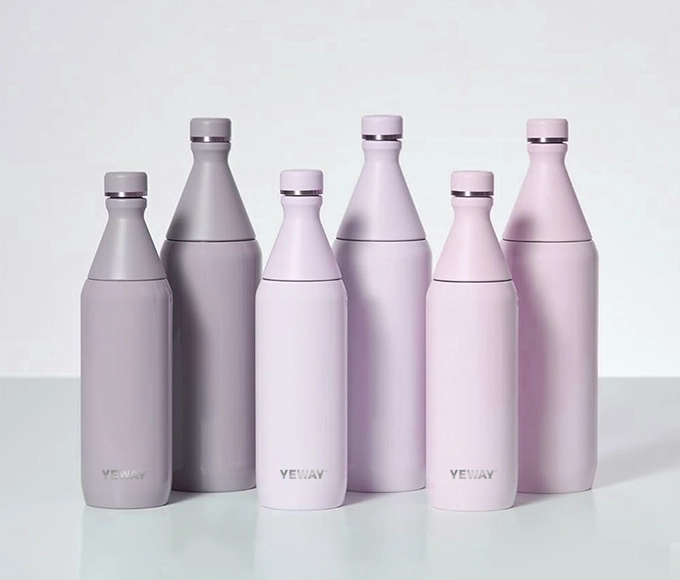 Wholesale custom slim insulated water bottles with multiple colors, logo printing and private label packaging options for OEM brands