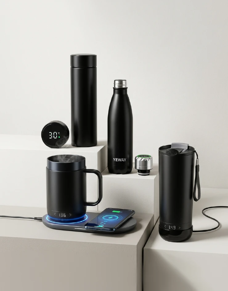 Wholesale smart water bottles with LED temperature display