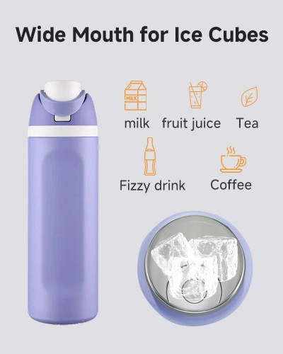 Wide Mouth FreeSip Water Bottle for Easy Cleaning Ice Filling OEM Wholesale Drinkware