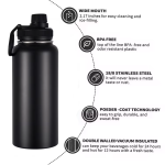 Leak Proof Sport Water Bottle Wide Mouth Opening Hot and Cold Flask Gym Bottle Sport Water Bottle