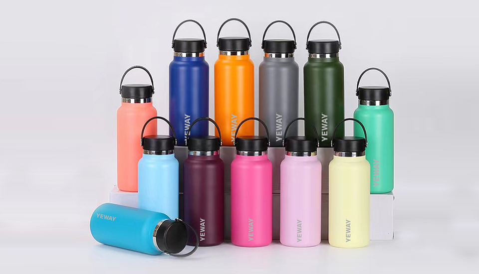 BPA free Dishwasher safe stainless steel water bottle with powder coating
