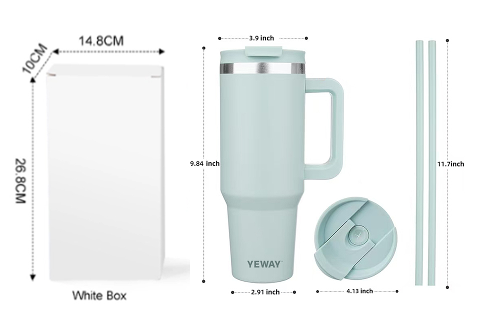 40 oz tumbler size and packing size