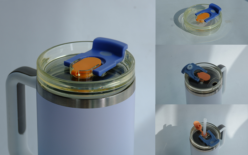 40 oz tumbler with Straw Direct Drink Lid