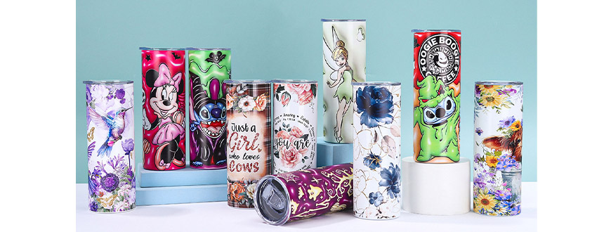 Customized 20oz color heat transfer tumbler cups
