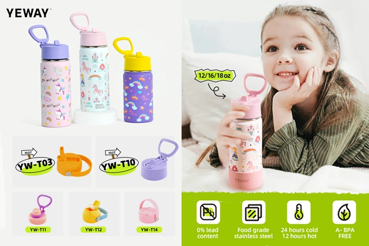 Leak-Proof BPA-Free kids water bottle with Handle or Carry Loop