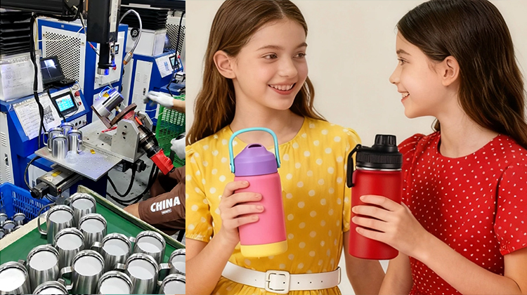 YEWAY stainless steel water bottle line utilizes automated welding for perfect seams