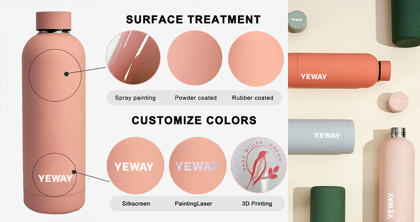 custom logo stainless steel water bottles