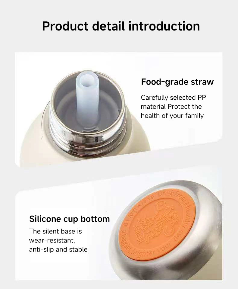 Double-wall vacuum insulated stainless steel flask base detail