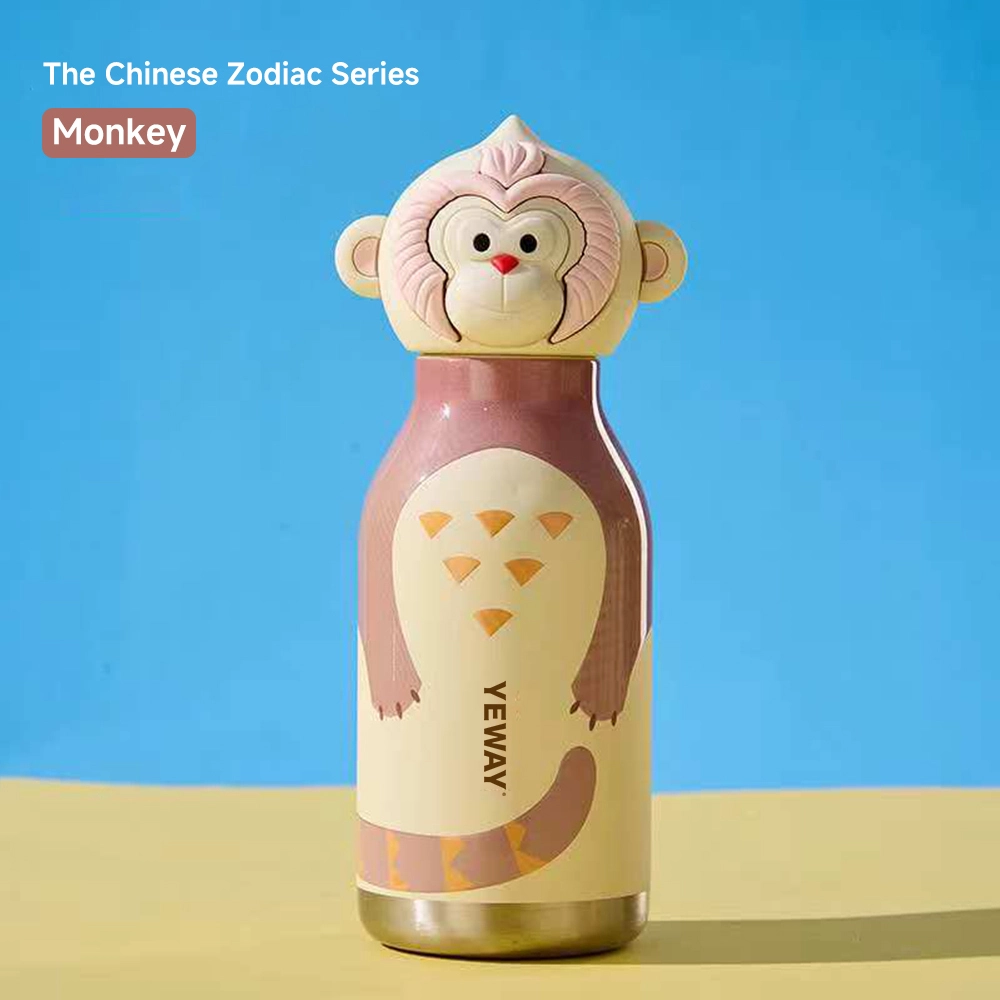 Monkey head animal lid insulated vacuum flask