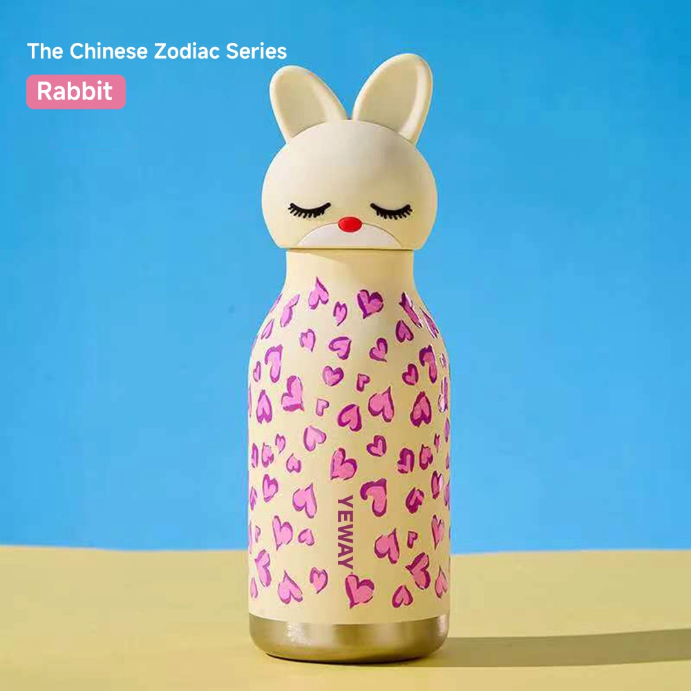 Rabbit head insulated thermal bottle for gifts