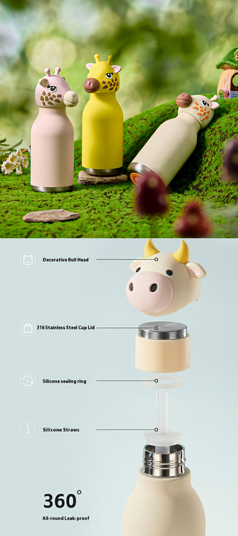 Custom Logo for Schools: Adorable Animal Cap Tumblers for Student Awards