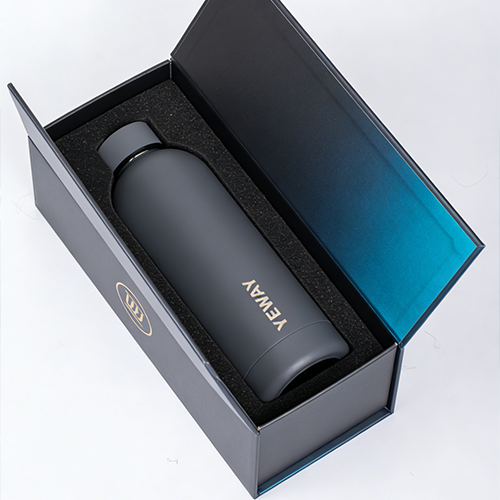 Eco-friendly custom packaging solutions for standard mouth water bottles including branded cylinder boxes and gift sets