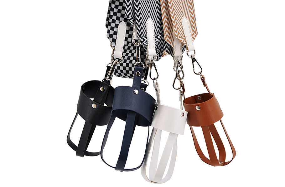 Bespoke leather sleeve supplier with shoulder strap; premium custom replacement carrier for wholesale