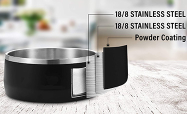Superior Durability - Dual-Wall Pet Bowl Construction