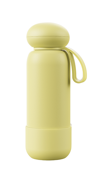 Arctic White Pebble Cap Bottle - Pure Minimalist Insulated Flask for Modern Living