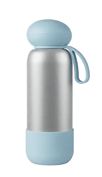 Crimson Red 3517C Corporate Gift Bottle - Bold Branding Pebble Cap Flask