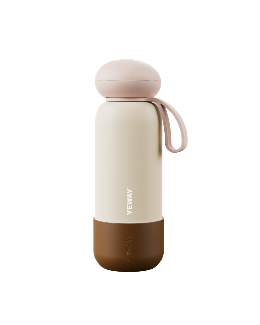 pebble lid insulated stainless steel water bottle YW-02