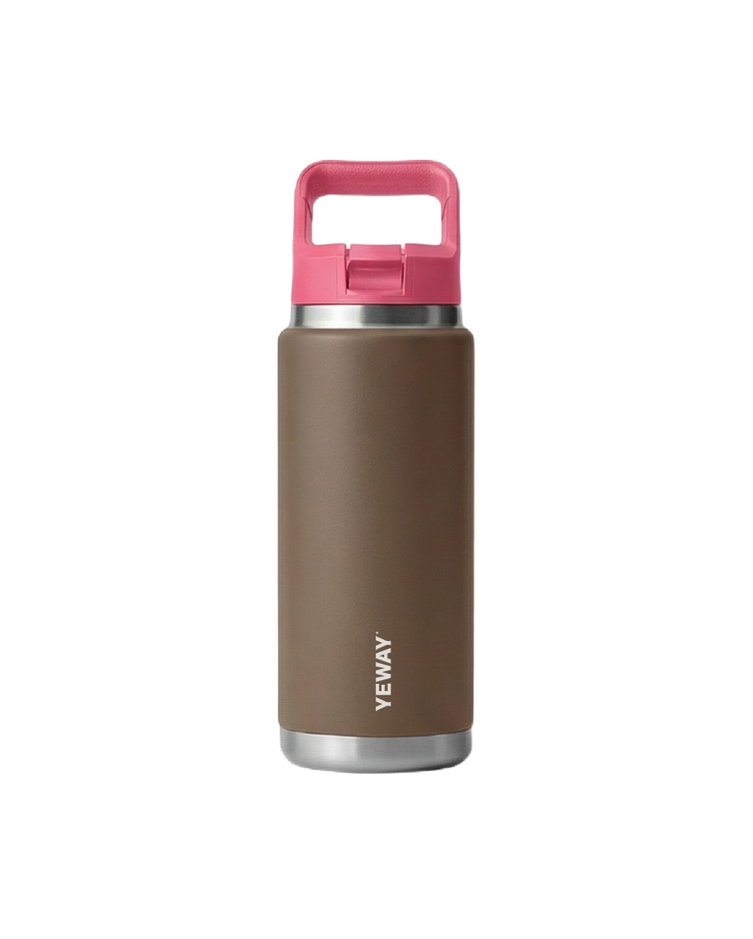 wide mouth insulated stainless steel bottle with handle YW-12 hiking