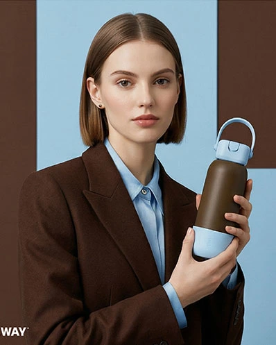 YW-13 insulated bottle fashion lifestyle square round lid design