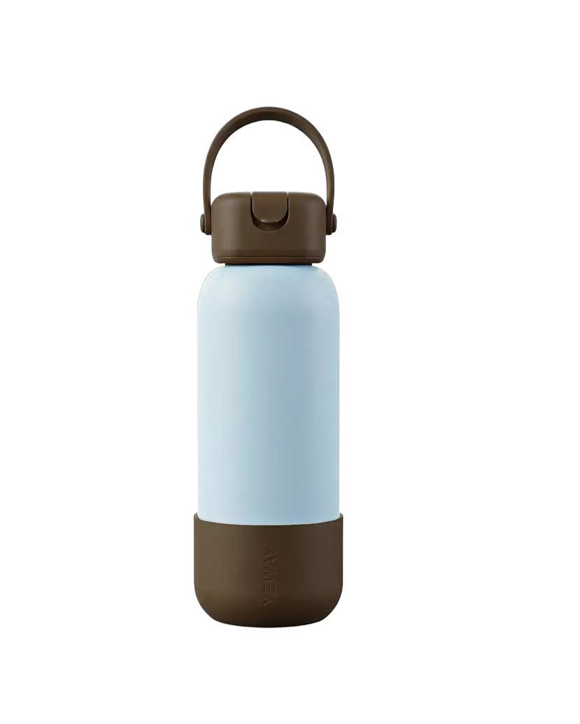 minimalist insulated stainless steel water bottle with handle YW-02-2