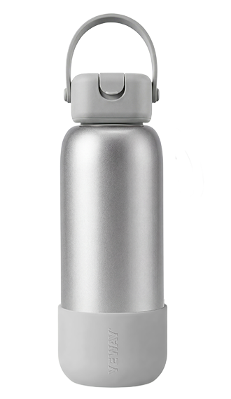 Rose red minimalist flask with silicone-handled square lid and optional straws. Factory-direct price for high-volume orders and B2B wholesale.