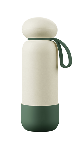 Industrial Slate Grey Vacuum Insulated Bottle High-End Design