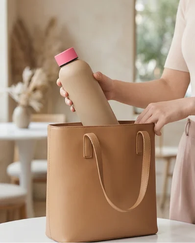 YW-01 narrow mouth vacuum insulated bottle desk use