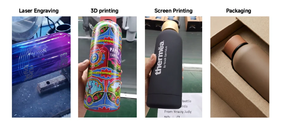 Custom logo printing and branding options for wholesale water bottles
