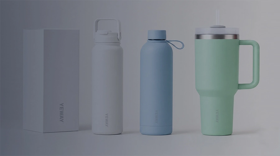 Minimalist insulated water bottles with matte finishes for private label drinkware brands