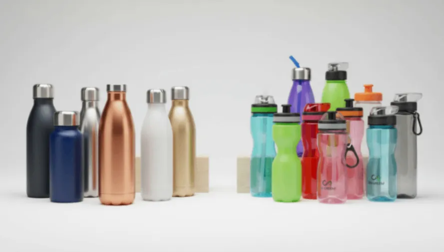 stainless steel vs plastic water bottles comparison for brands and wholesale