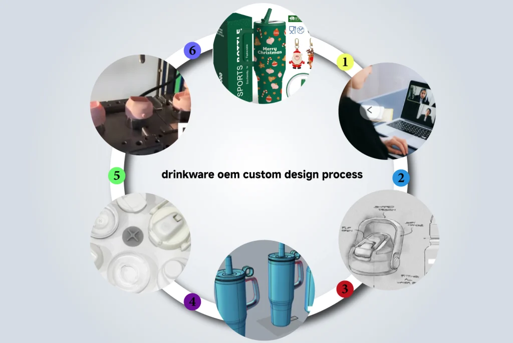 OEM tumbler manufacturing custom logo design stainless steel bottle production